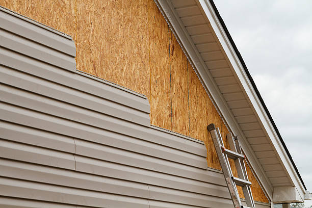 Professional Storm Damage Siding Repair technician working in Freeland, PA